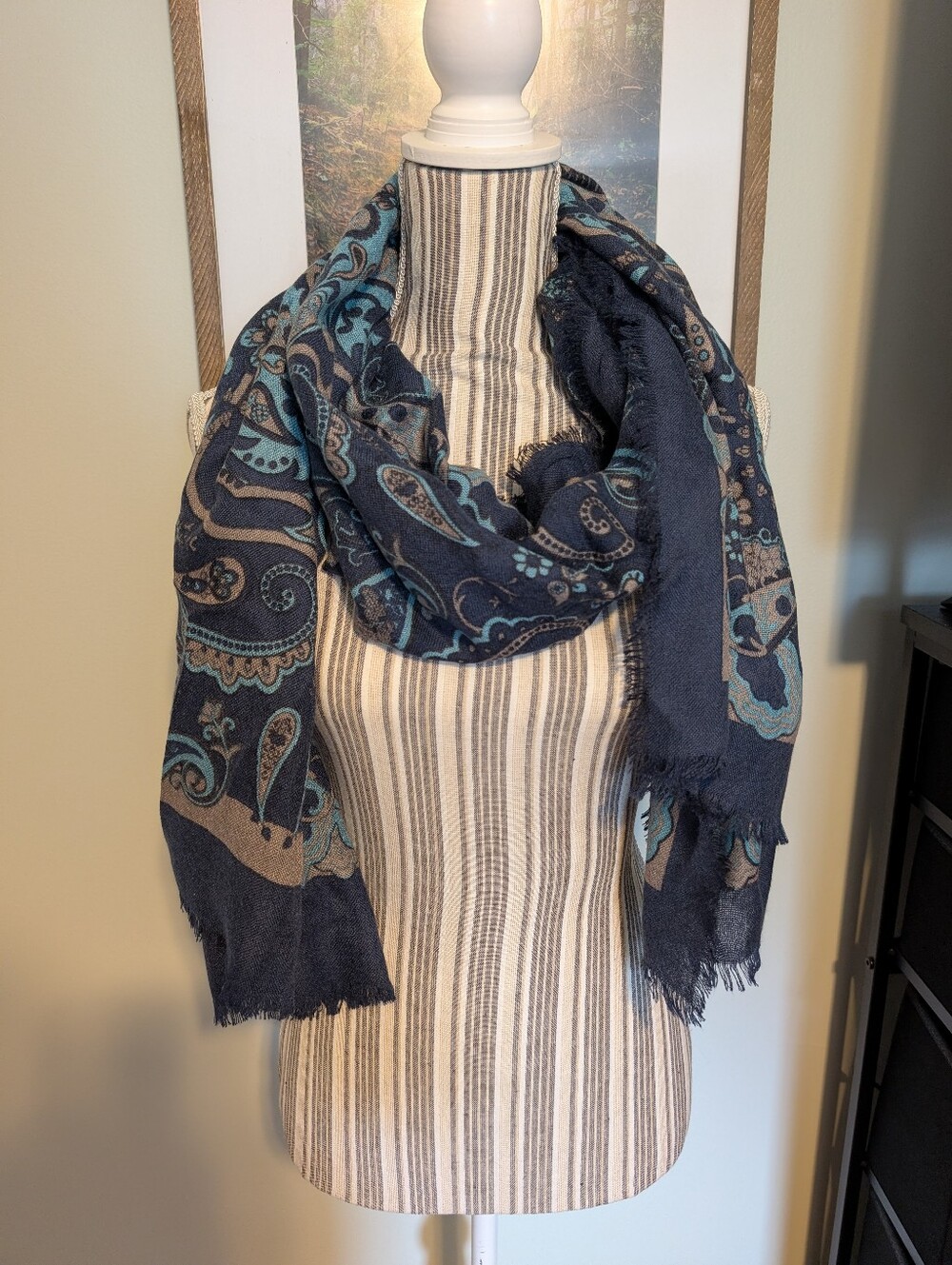 Blue/Teal Cashmere Scarf